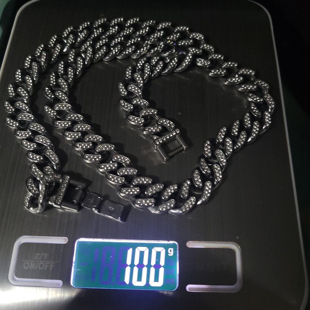 Men's Solid Sterling  Silver Chain Necklace